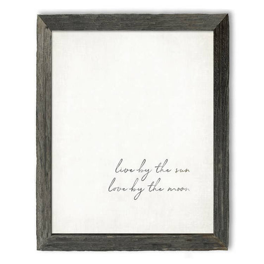 'Live by the Sun' Shelf Art