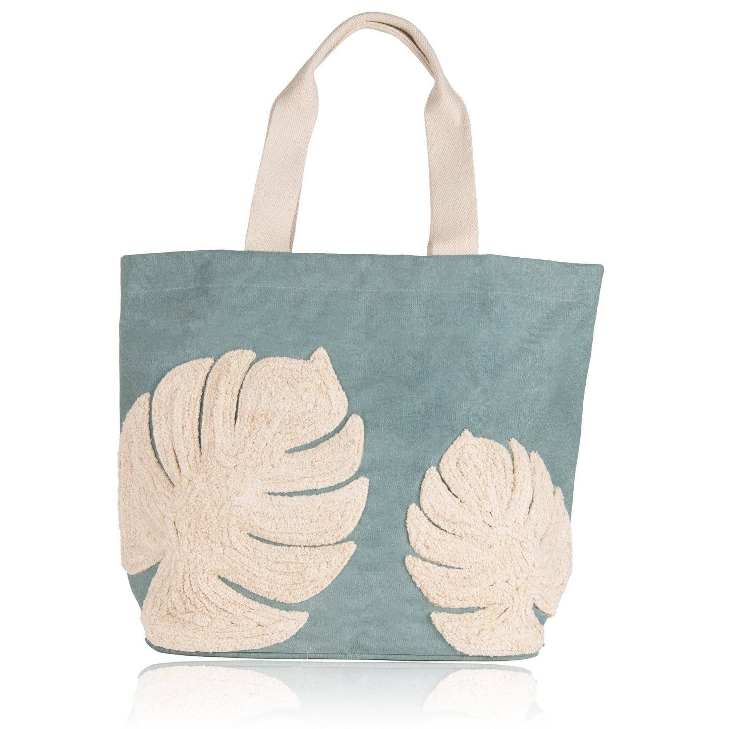 Fiji Water Resistant Embroidered Monstera Leaf Tote Bag Elsie & Zoey