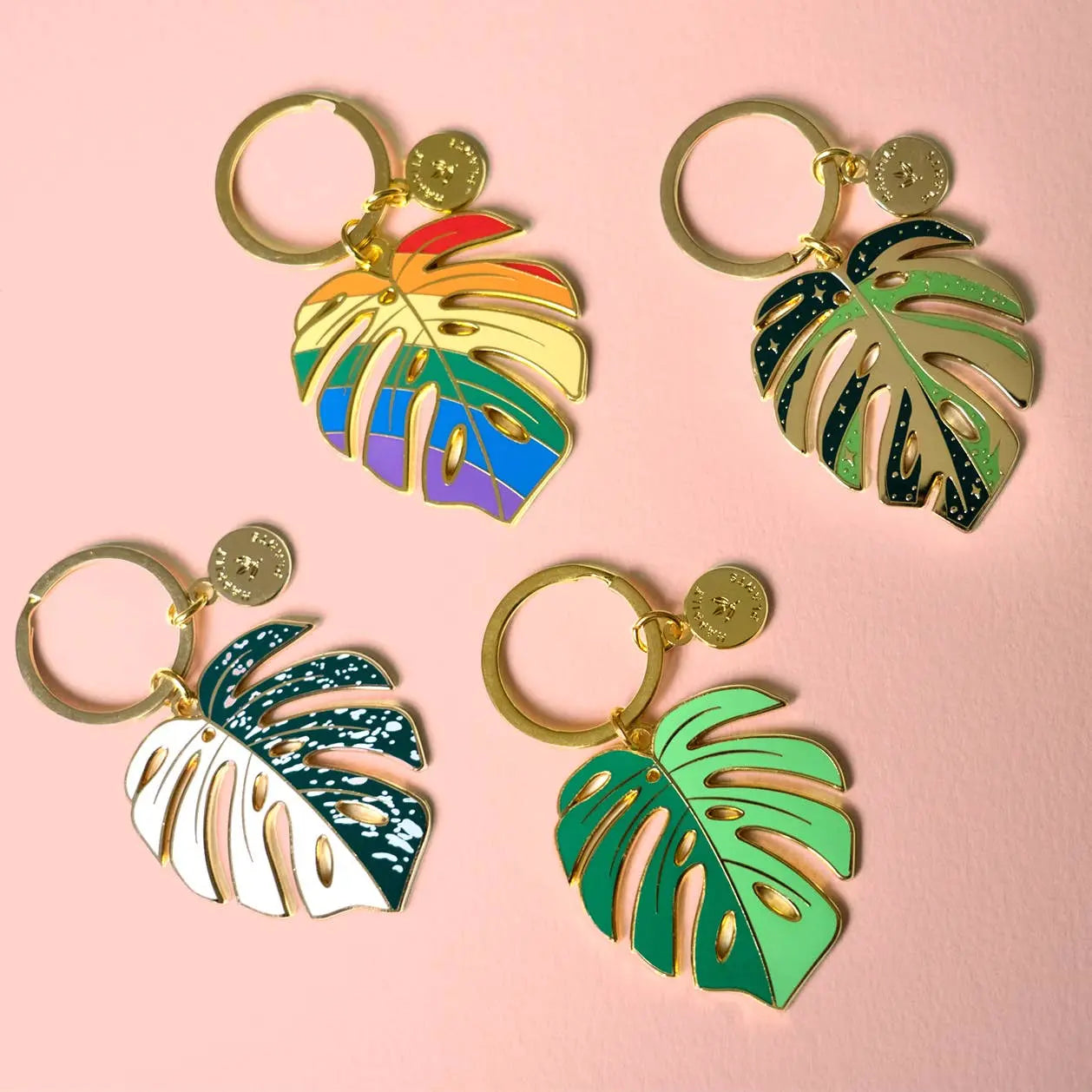 Monstera 'Deliciosa' Plant Lover Keychain Happily Plants