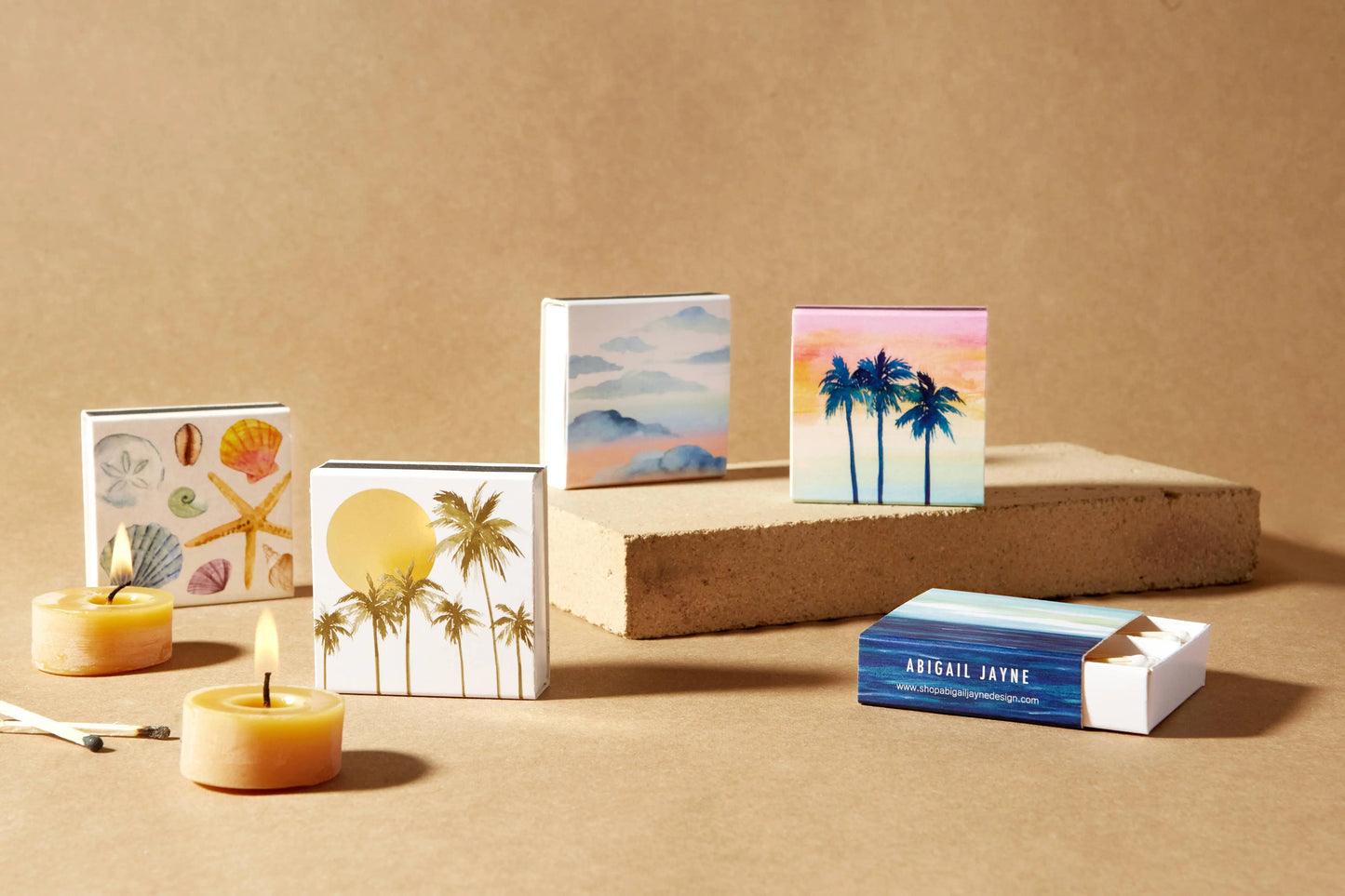 Sunset Palm Matches | Candle Matches Abigail Jayne Design