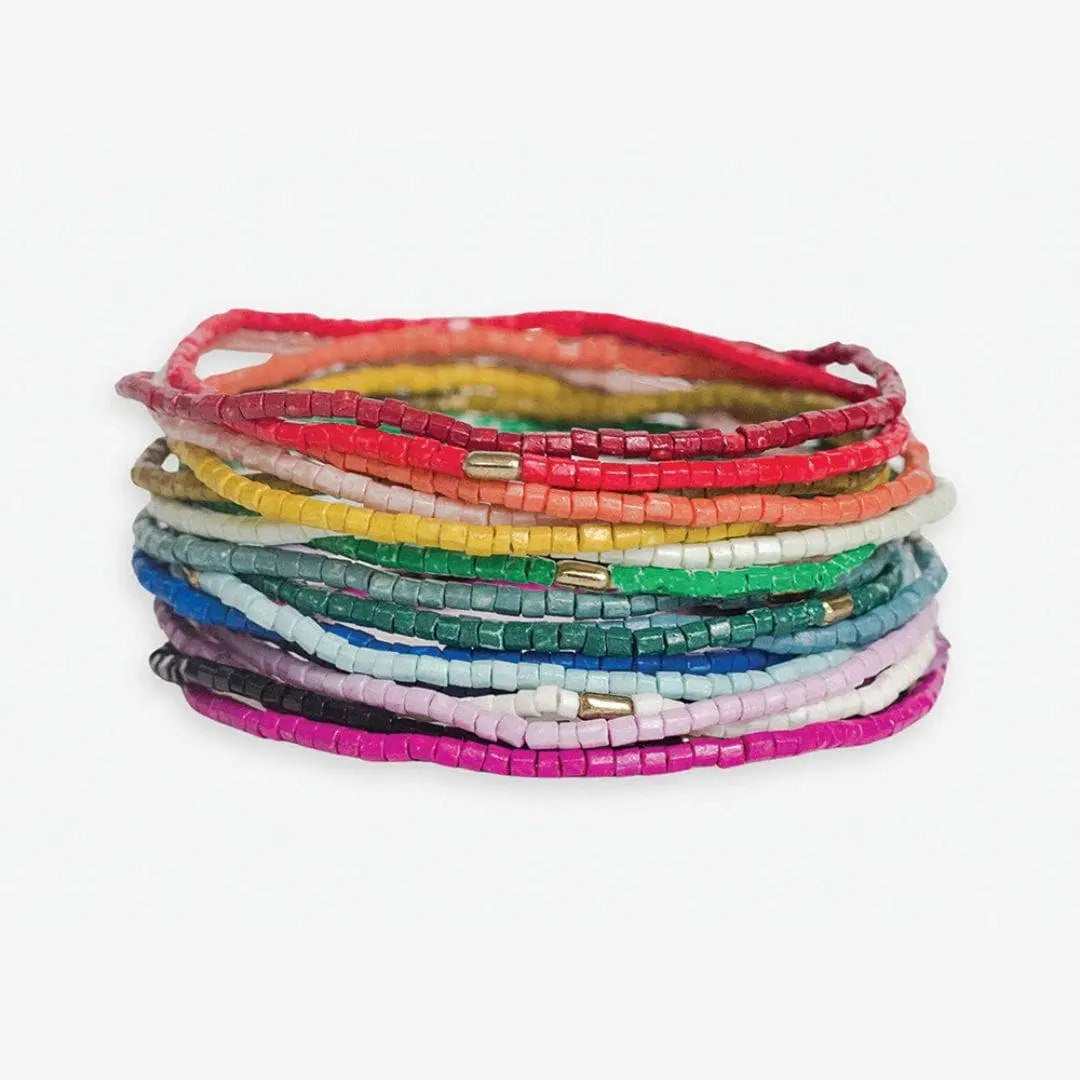Chelsea 18 Strand Luxe Beaded Stretch Bracelet Set Multicolor INK + ALLOY