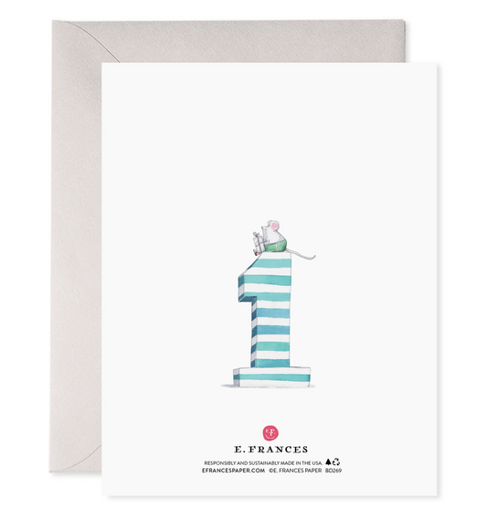 1st Bday Card | Kids Birthday Greeting Card E. Frances Paper