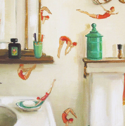 Divers Art Print - 8.5" X 11" framed