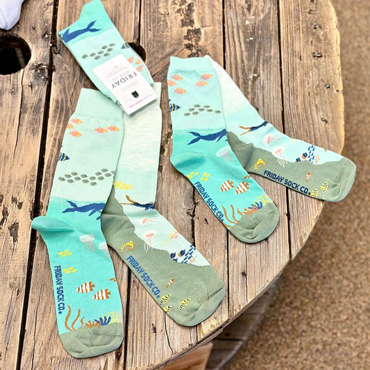 Underwater Scene Socks Mens Friday Sock Co.