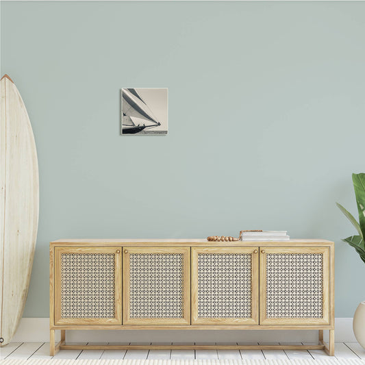 Vintage Ocean Ship Photography People Resting on Bow Plaque