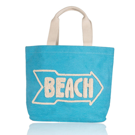 BEACH Tote Aruba Water Resistant Embroidered Beach Tote Bag Elsie & Zoey