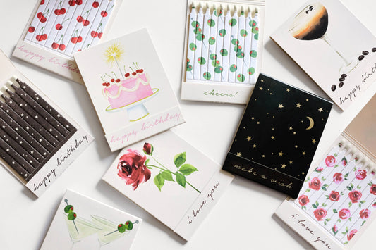 Cake Happy Birthday Match Card® | Candle Matches Abigail Jayne Design