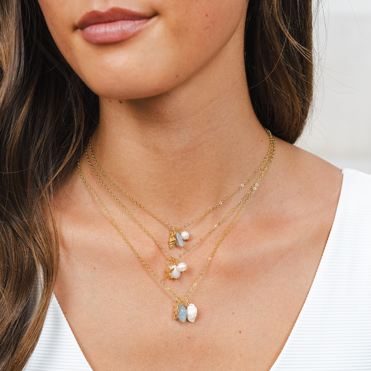 Aqua Harmony Onshore Necklace Lotus and Luna