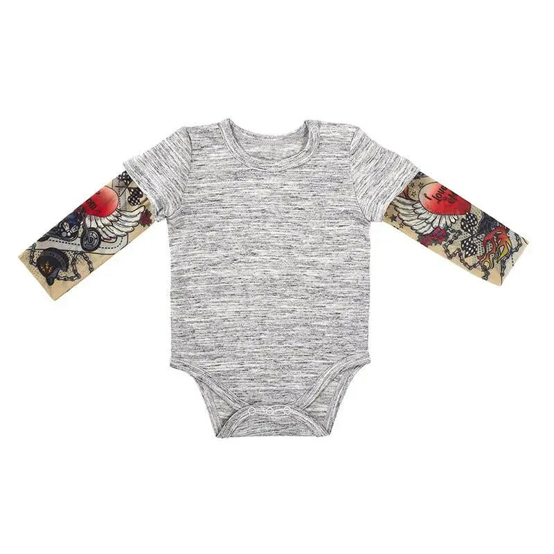 Tattoo Snapshirt - Gray, 6-12 months Stephan Baby by Creative Brands