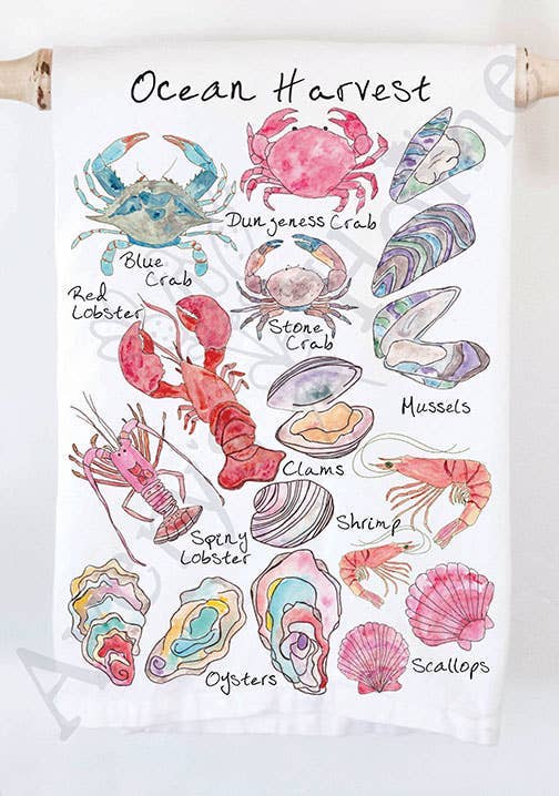 Ocean Harvest Tea Towel