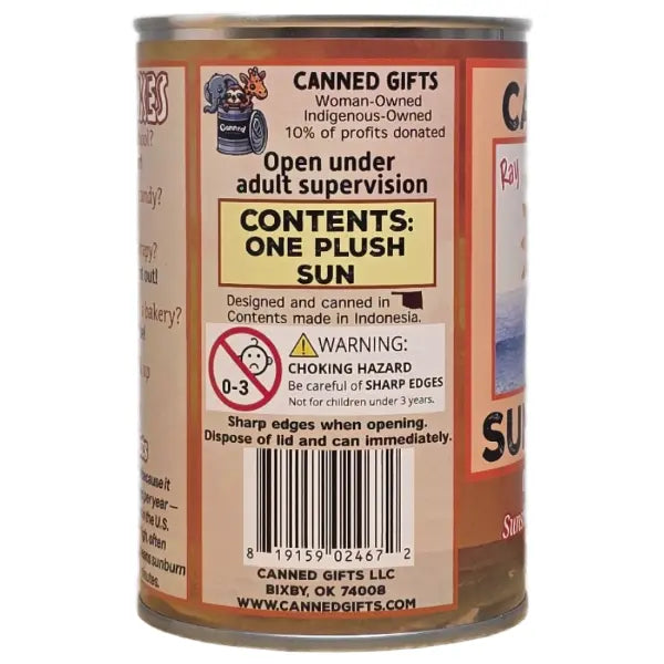 Ray the Canned Sunshine - Sun Plush Canned Gifts