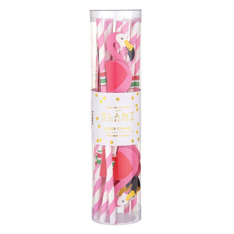 Paper Straw - Flamingo - 12ct