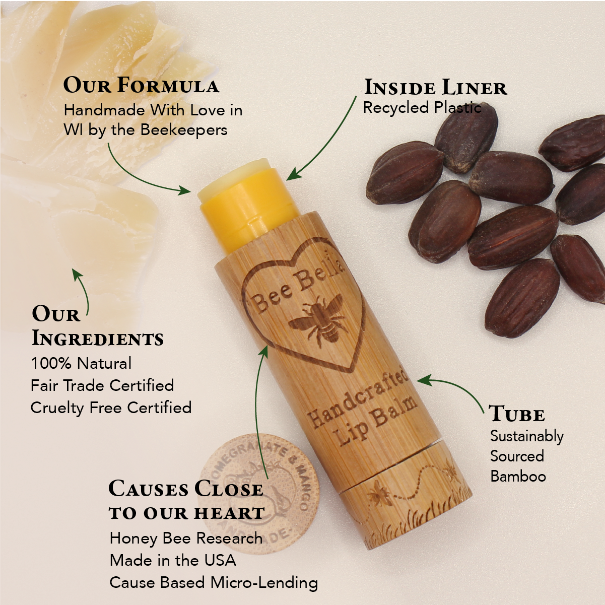 Pomegranate Mango Lip Balm Bee Bella