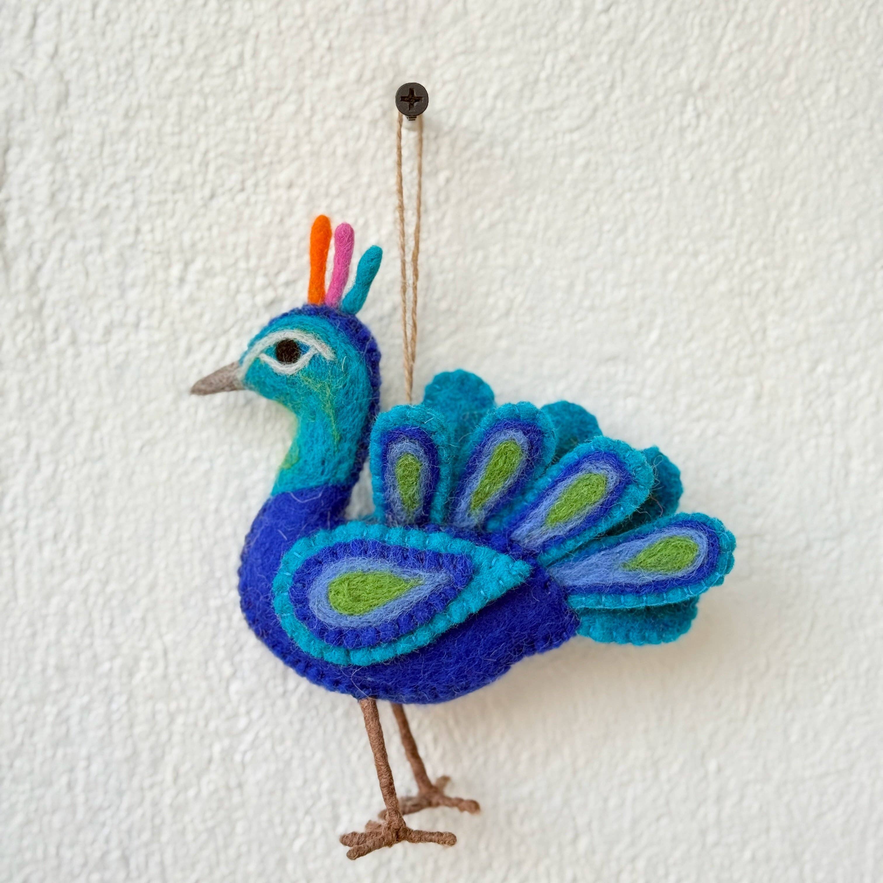 Peacock Felt Ornament Ganapati