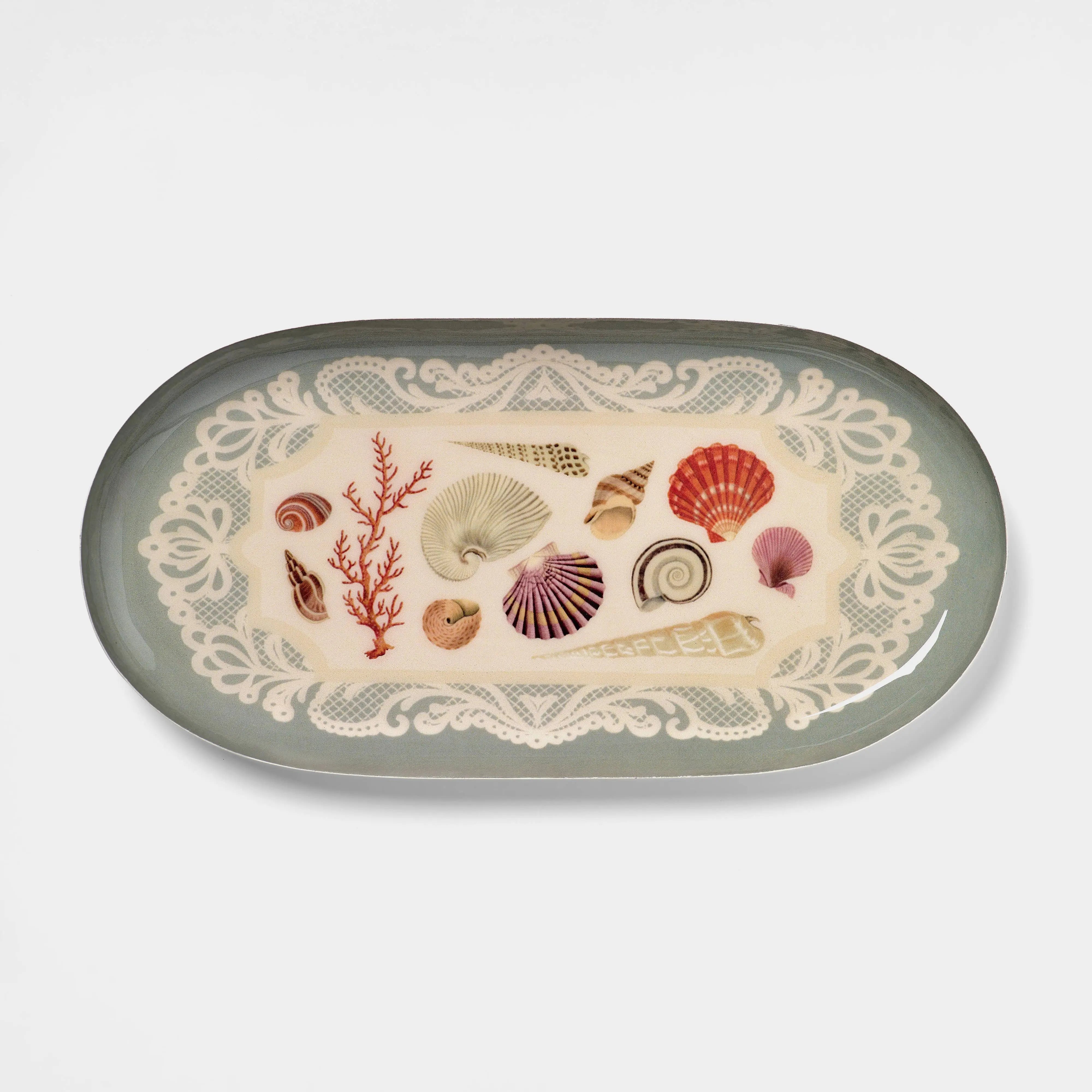 Oval Enamel Tray- Specimens of the Sea Roomytown Inc