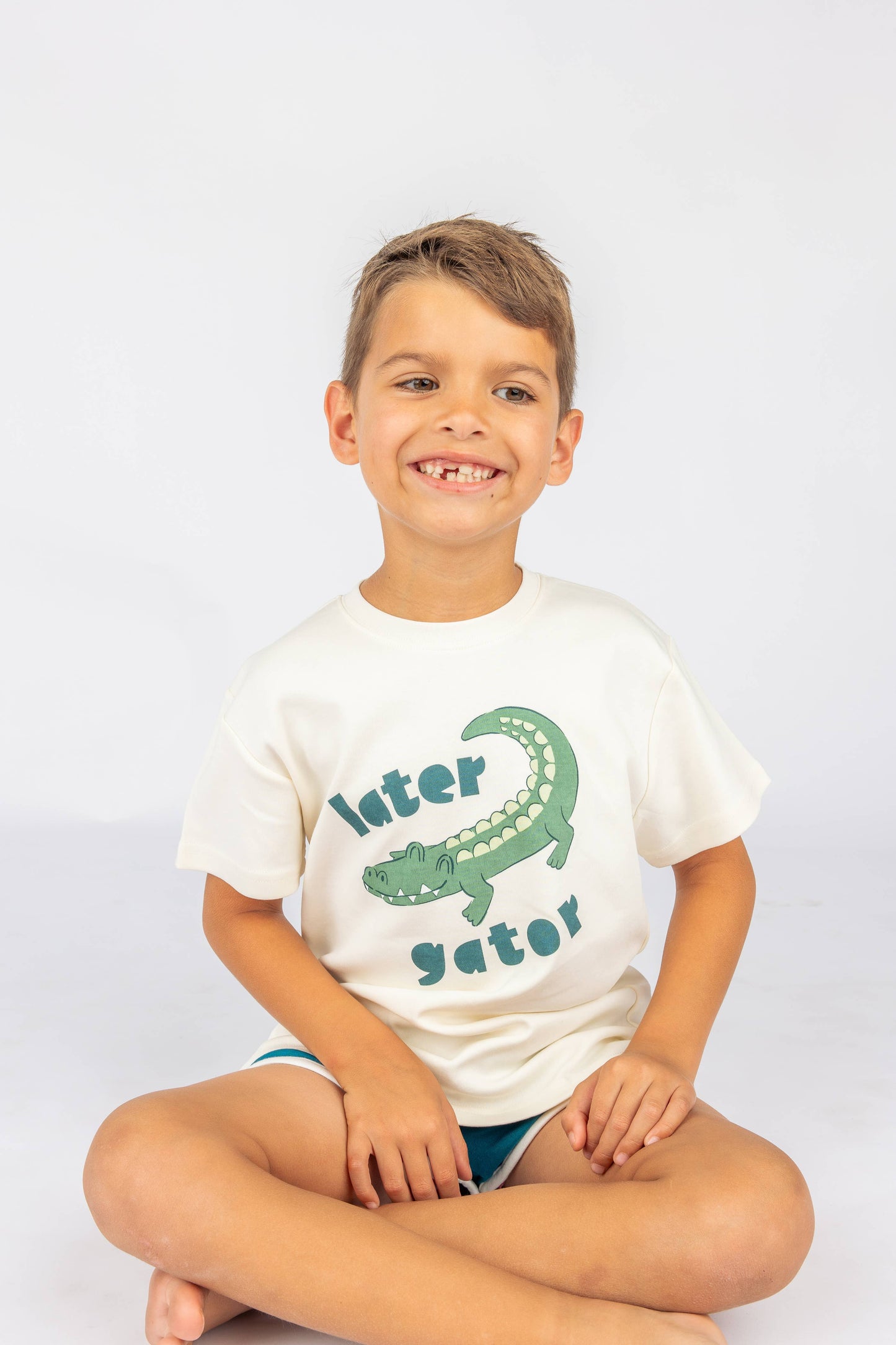 Later Gator Alligator Cotton Toddler Short Sleeve Shirt Tee