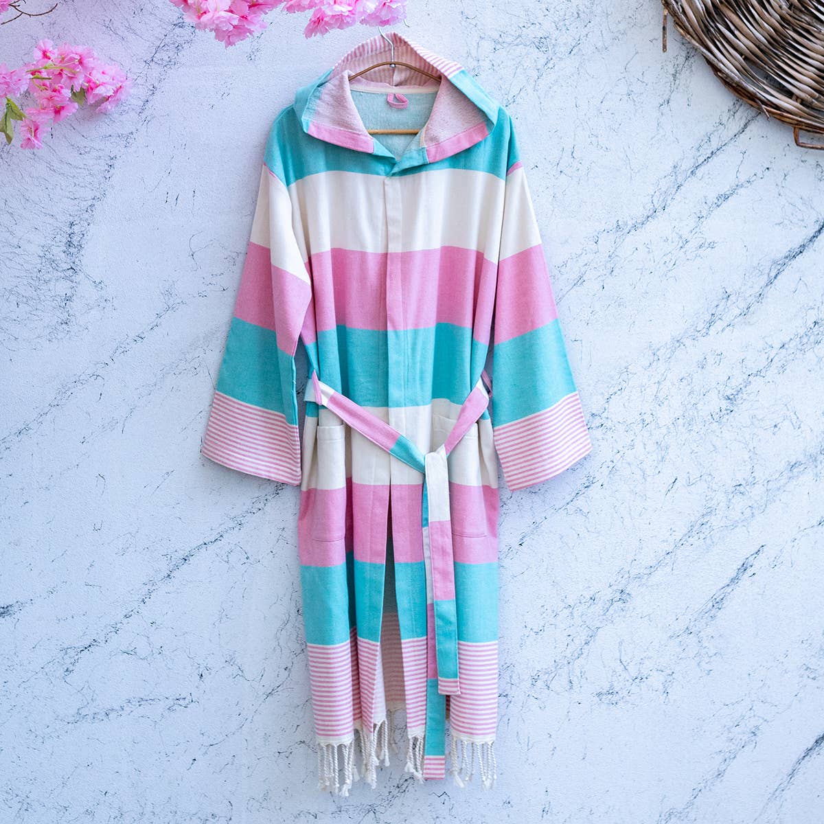 Bathrobe Turkish Cotton Light Weight Quick dry Resort Robe