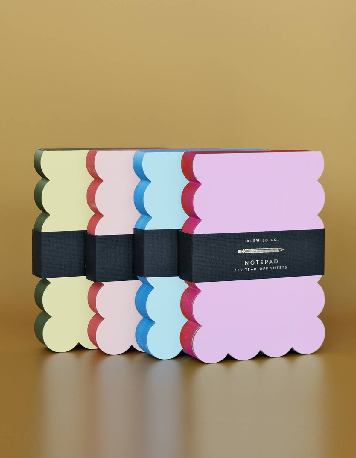 Scalloped Shaped Notepad | Lilac + Hot Pink Edge Idlewild Co.