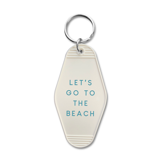 Beach Retro Hotel Keychain - Let's Go To The Beach