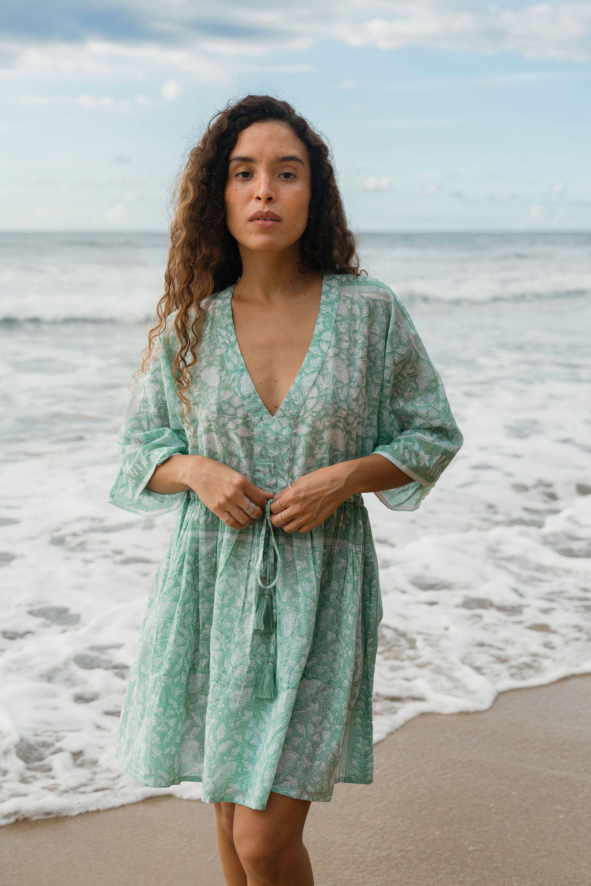 Isla Kaftan | Organic Cotton Beach Cover Up | Aloe Guava Lane