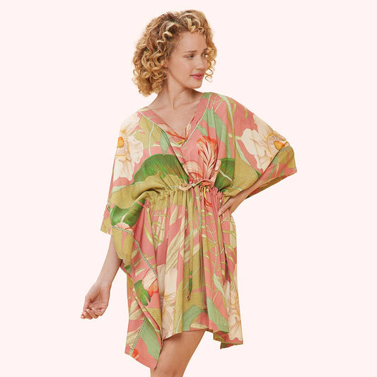 Beach Cover Up - Delicate Tropical, Candy