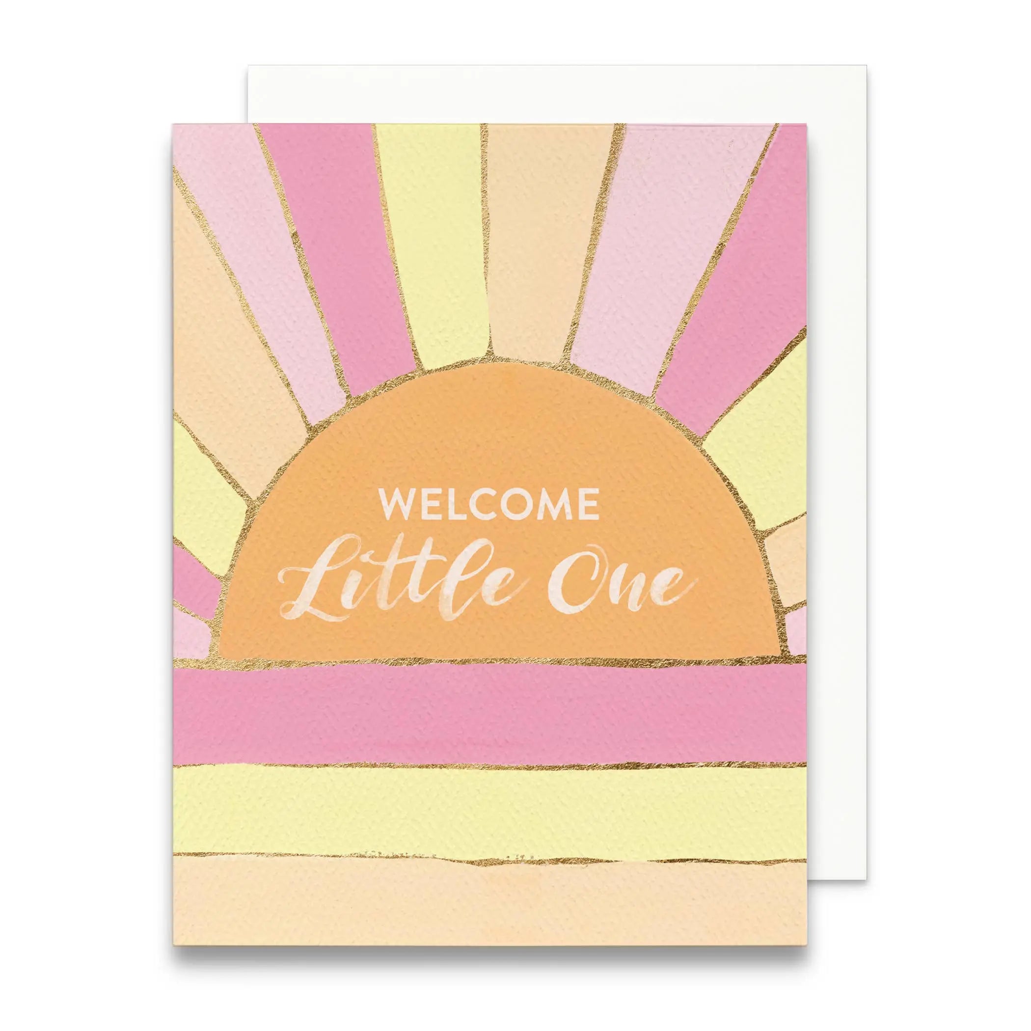 Welcome Little One Retro Sun Greeting Card | Baby Shower Gert & Co