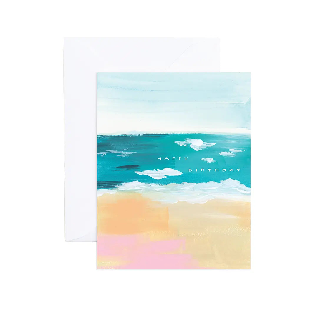 Serena Colorful Coastal Birthday Card Evergreen Summer
