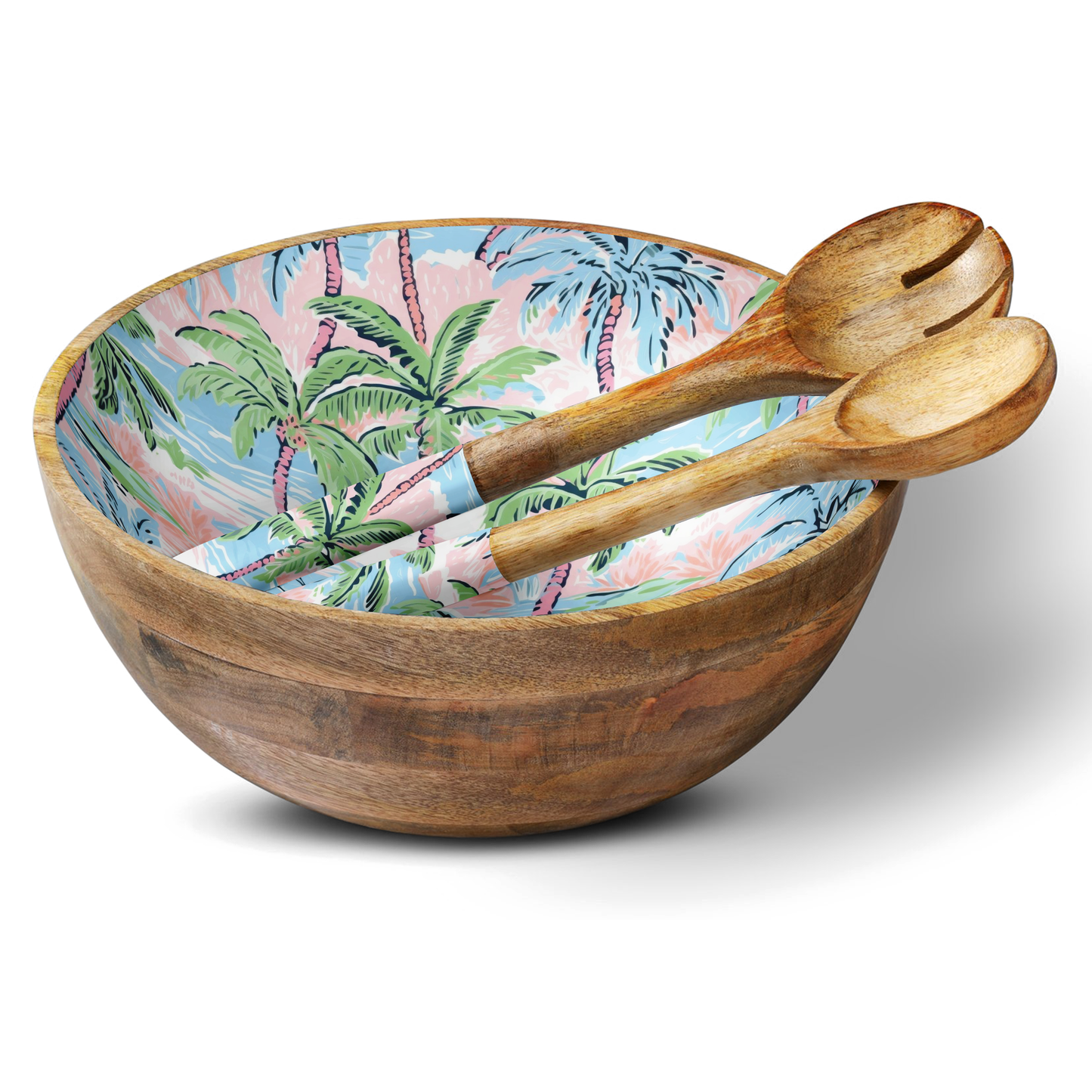 Pink Palm 12" Decorative Bowl Item 1-36