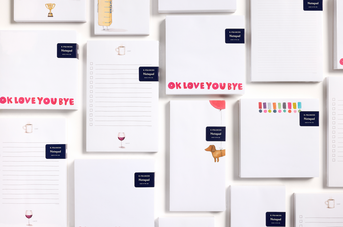 Okloveyoubye Chunky Notepad E. Frances Paper