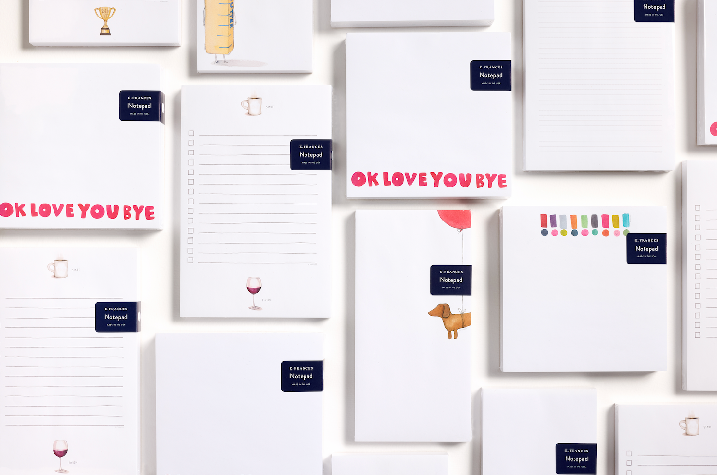 Okloveyoubye Chunky Notepad E. Frances Paper