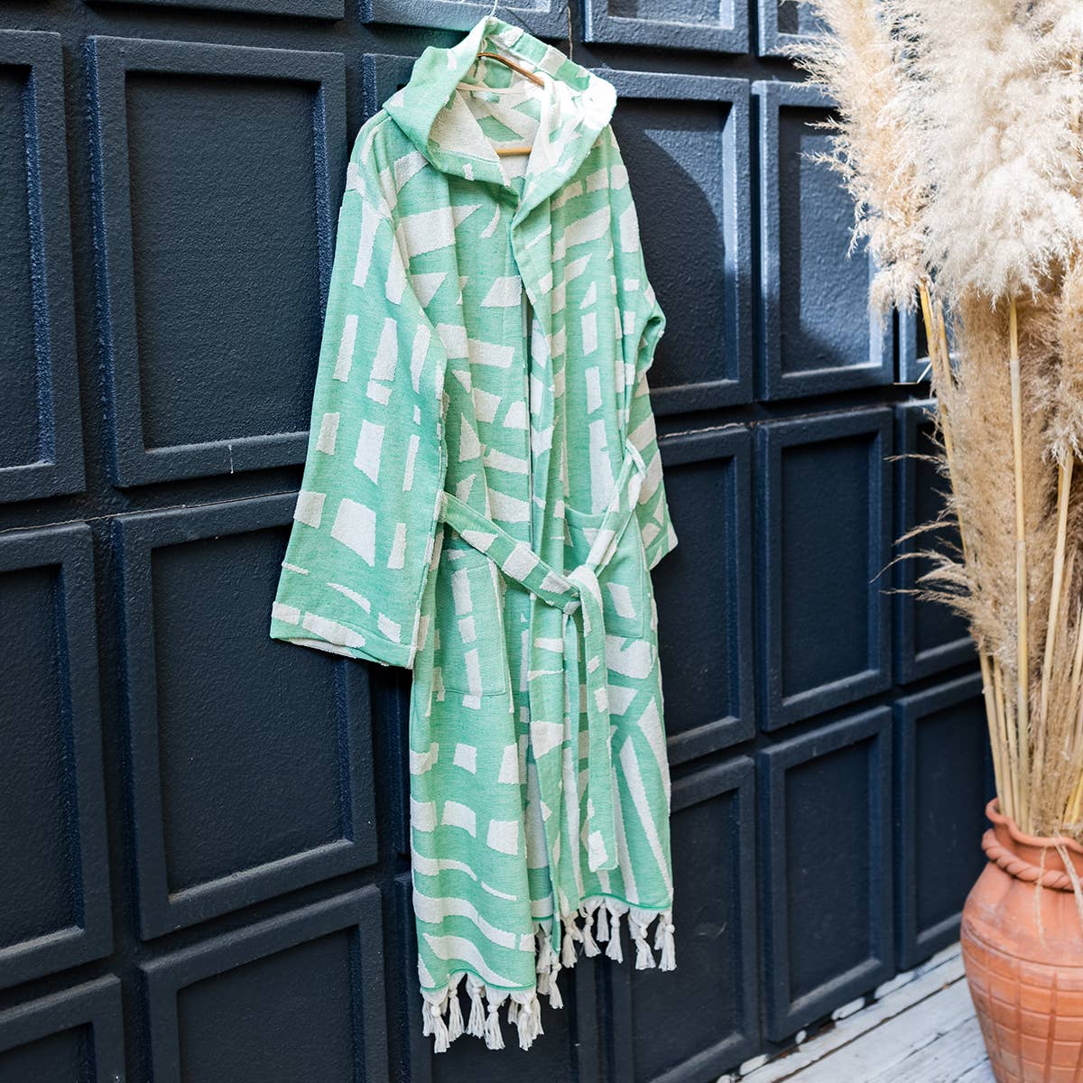 Raised Terry Bathrobe Turkish Cotton Light Weight Quick-dry