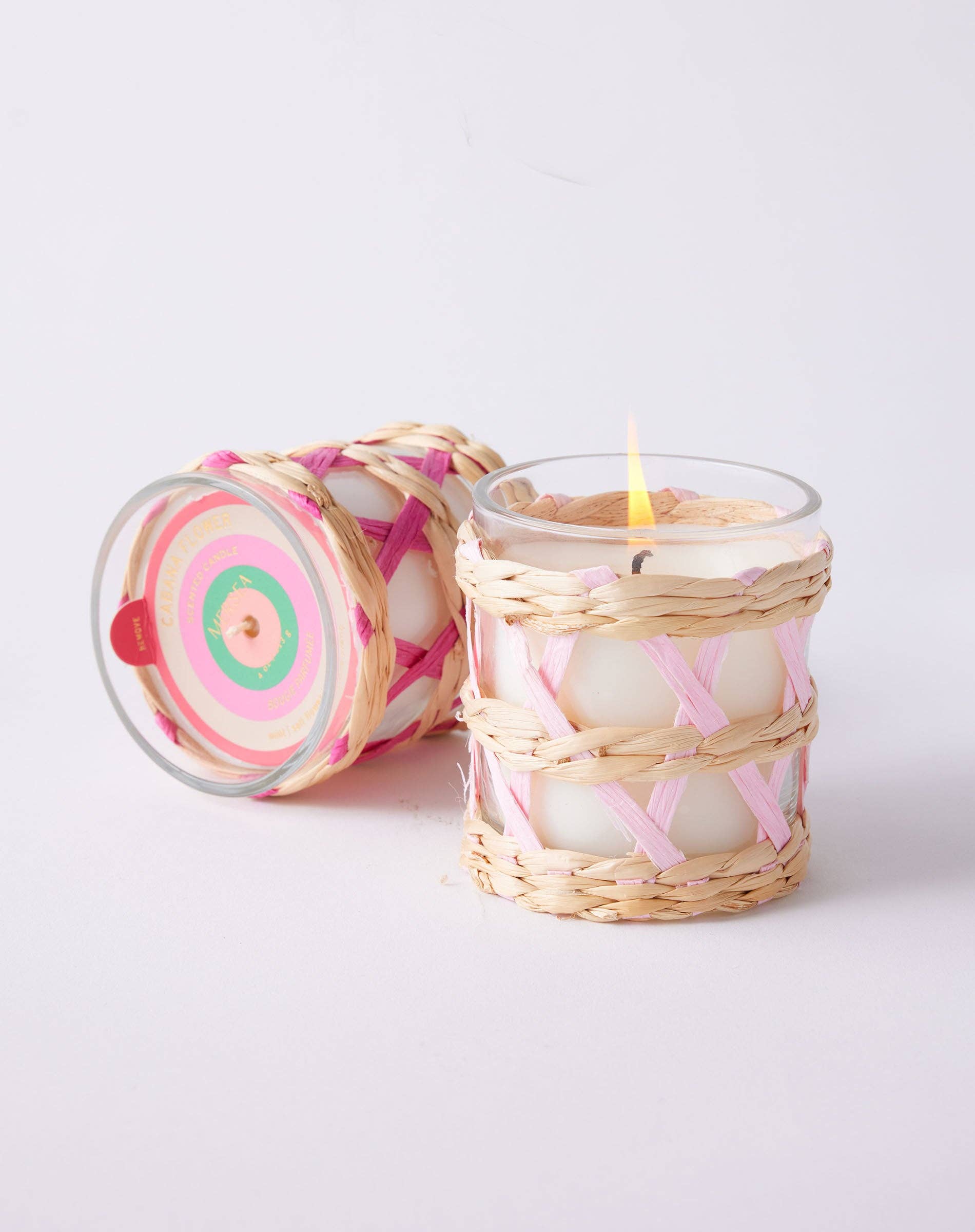 Cabana Flower Seagrass Candle - Sea You Boutique