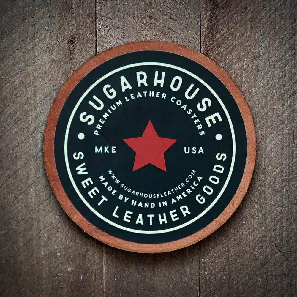 Use a Fucking Coaster Leather Coaster Sugarhouse Leather