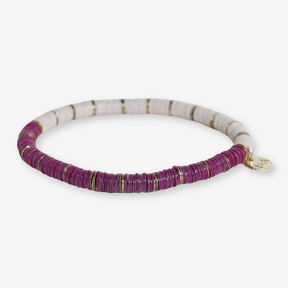 Purple Stretch Grace Half and Half Color Block Stretch Bracelet Port