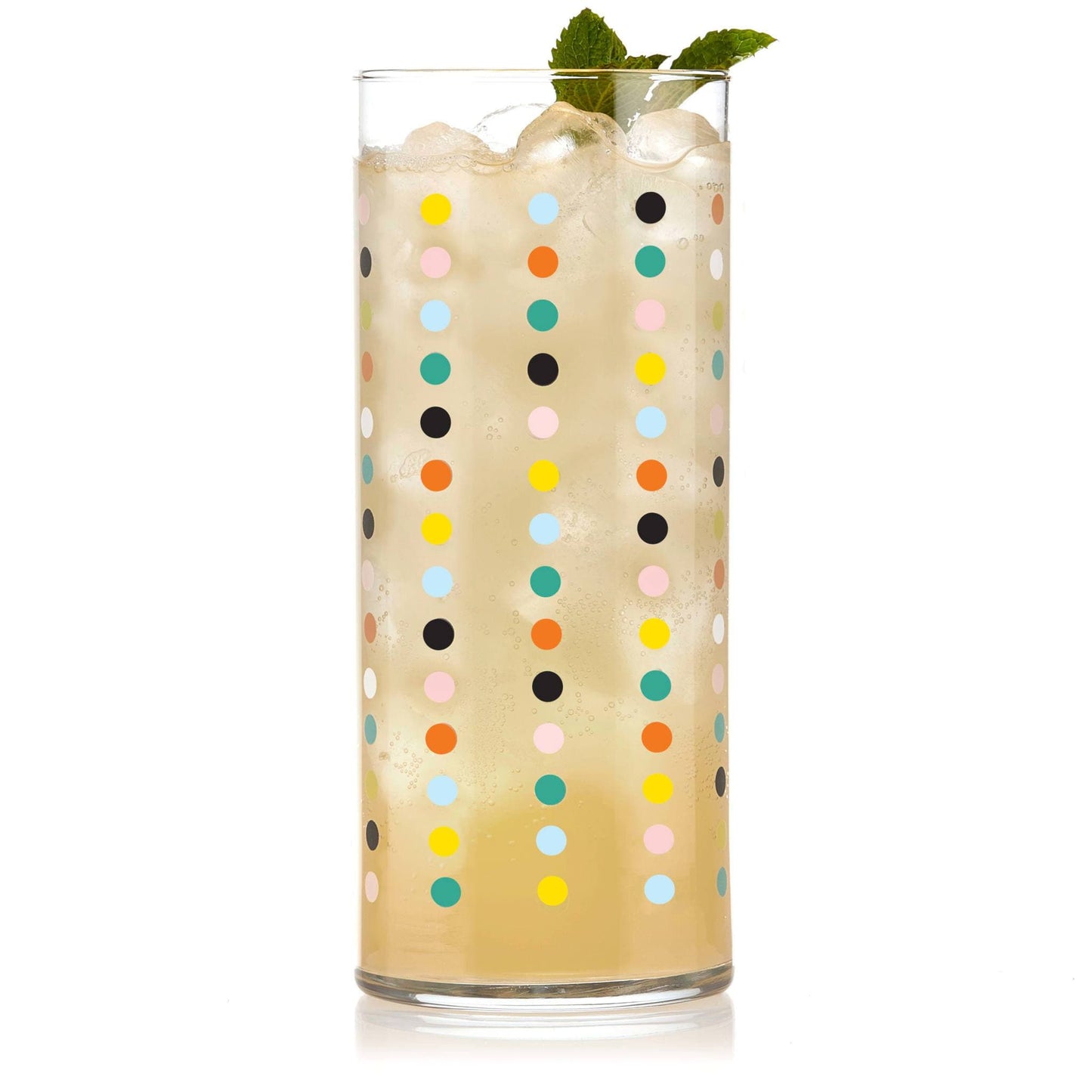 Flower Power Dots Tumbler, 16 oz, Set of 4