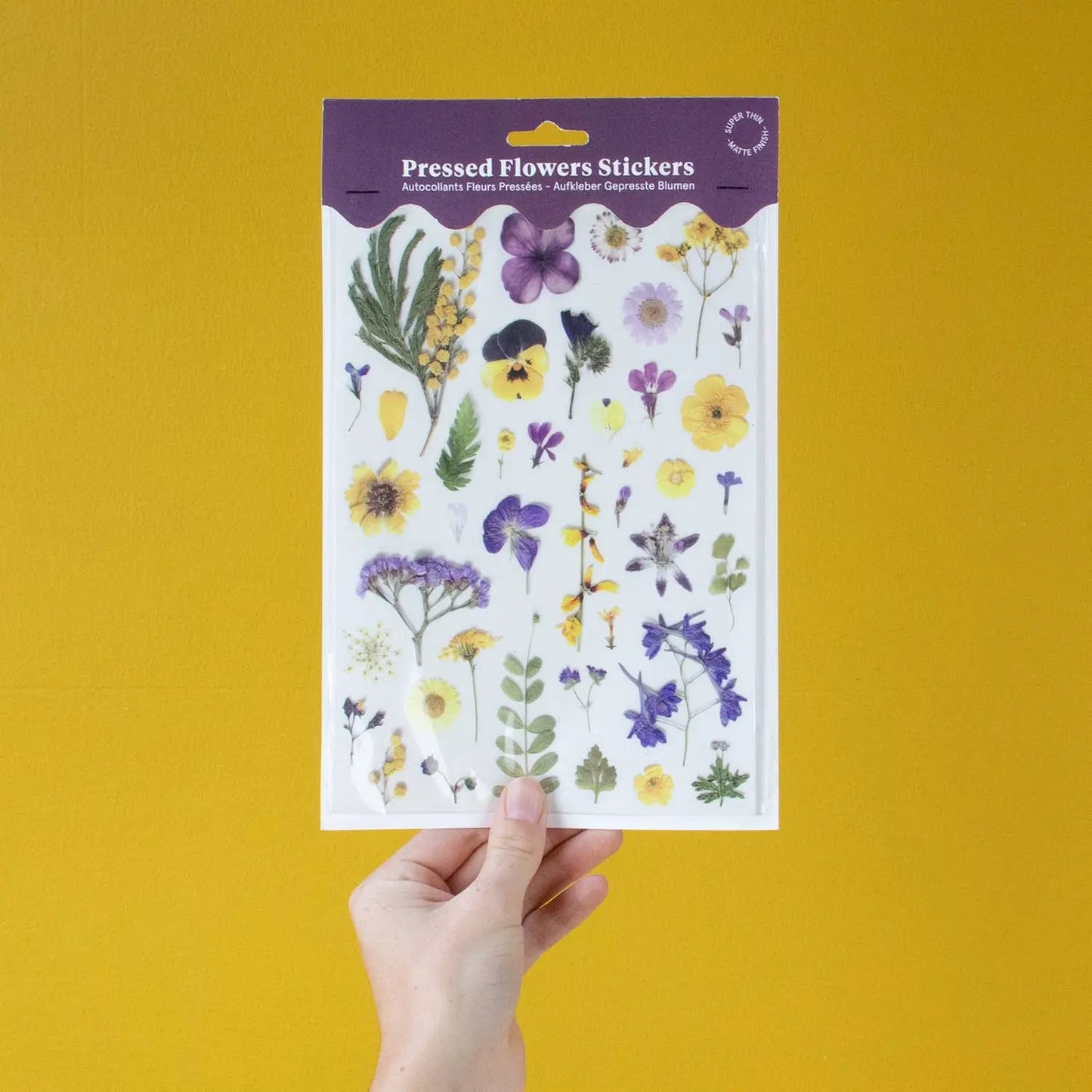 Pressed Flowers Sticker Sheet Botanopia USA - gifts , decor and cards for plant lovers