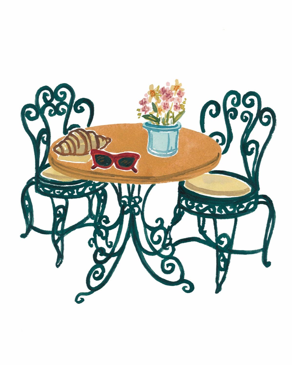 French Café Scene Fine Art Print artxnikki