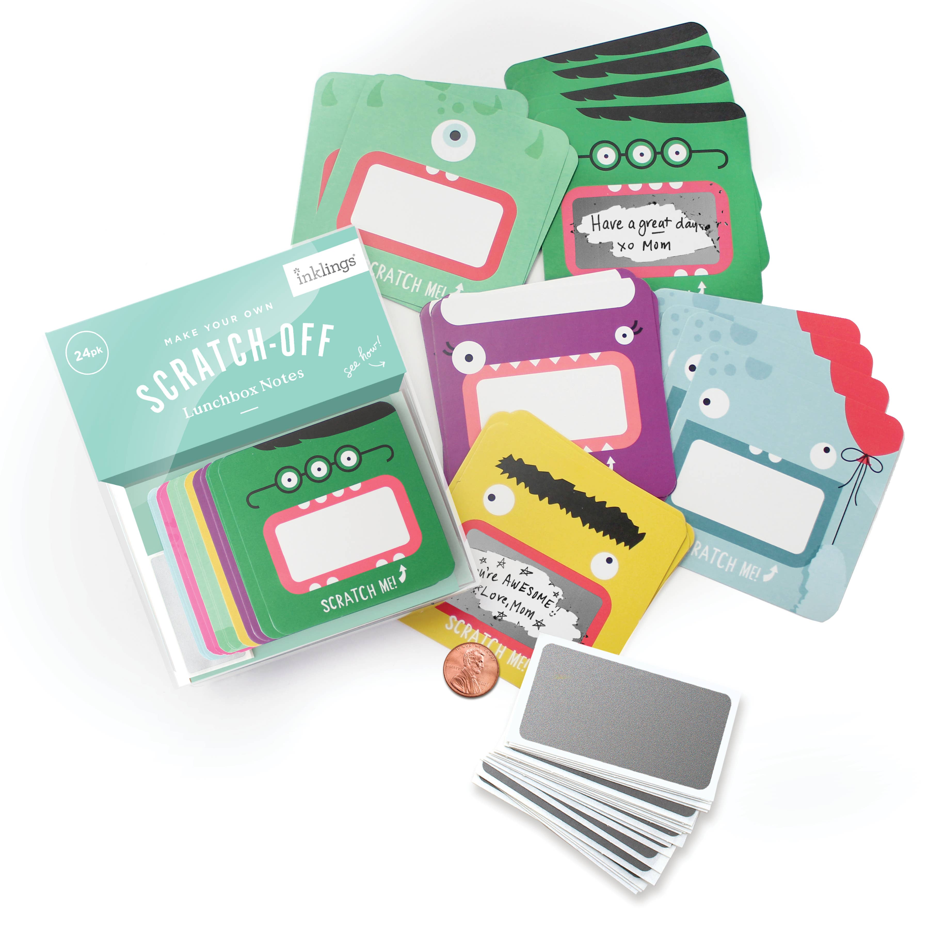 Monsters Scratch-off Lunchbox Notes