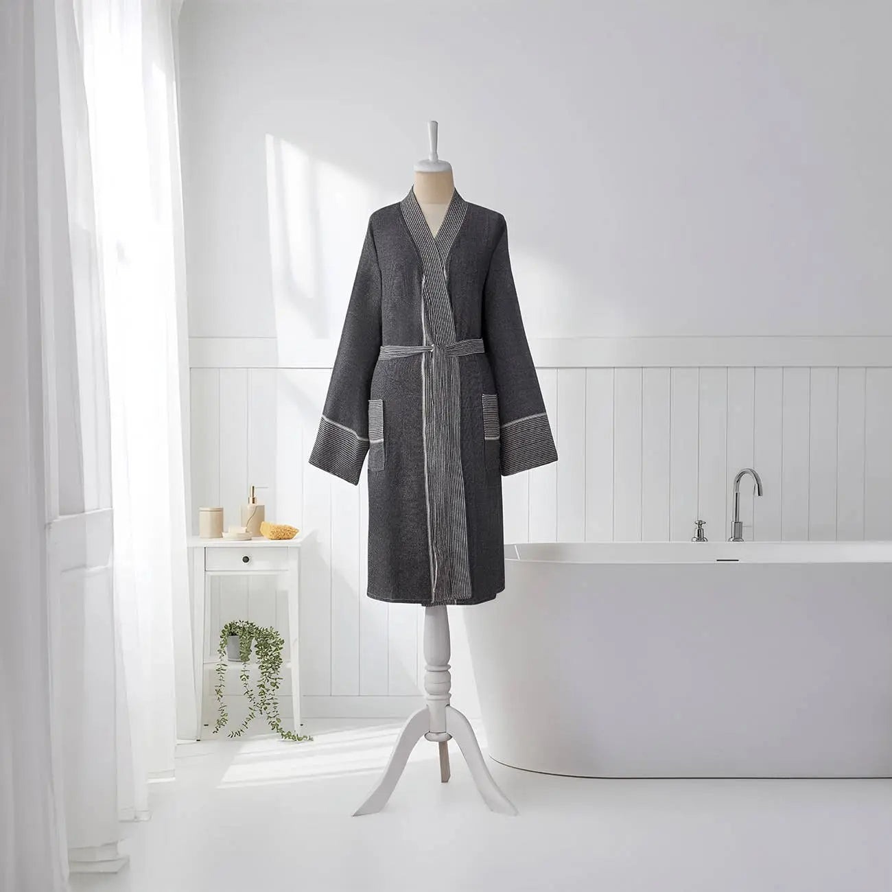 Turkish Cotton Bathrobe Light-Weight Robe Kikoya