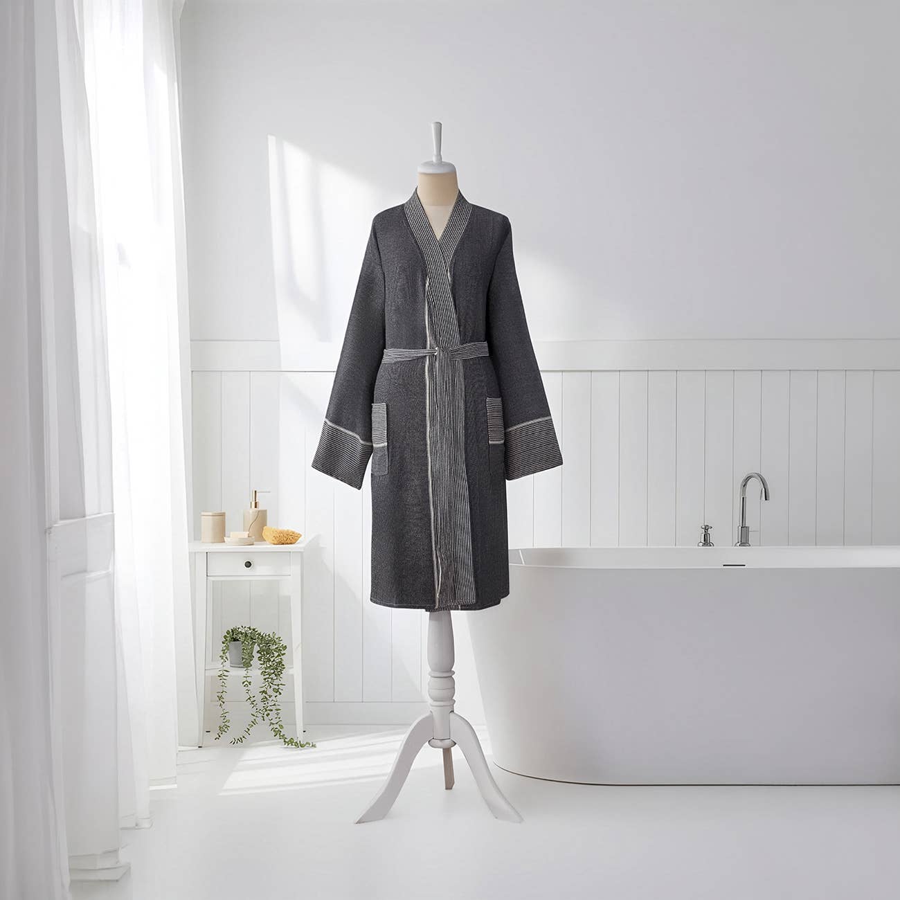 Bathrobe Turkish Cotton Light-Weight Summer Kimono Robe Kikoya