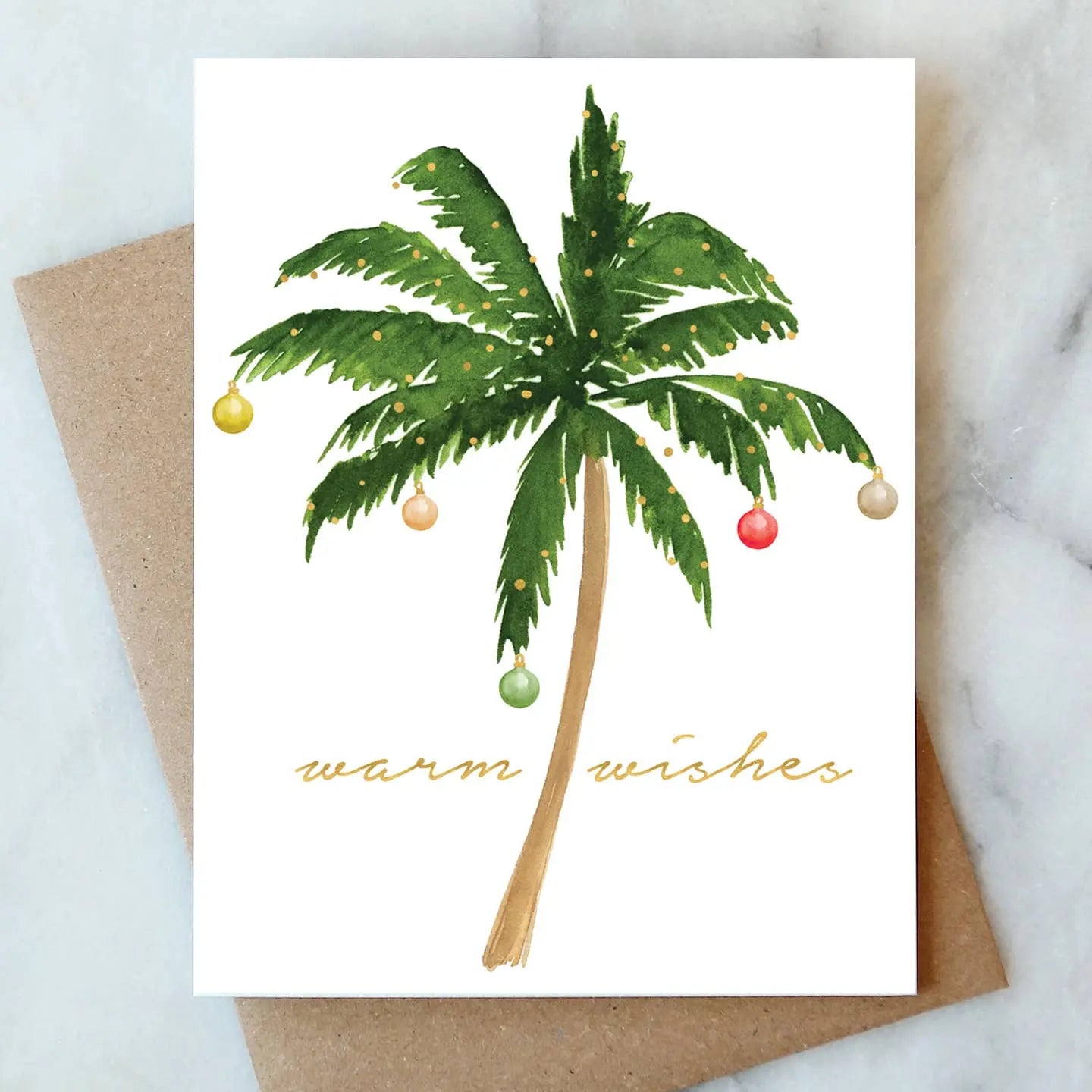 Christmas Palm Tree Greetings Card | Holiday Christmas Card Abigail Jayne Design