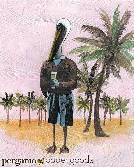 Pelican Man 8X10 Art Print Pergamo Paper Goods
