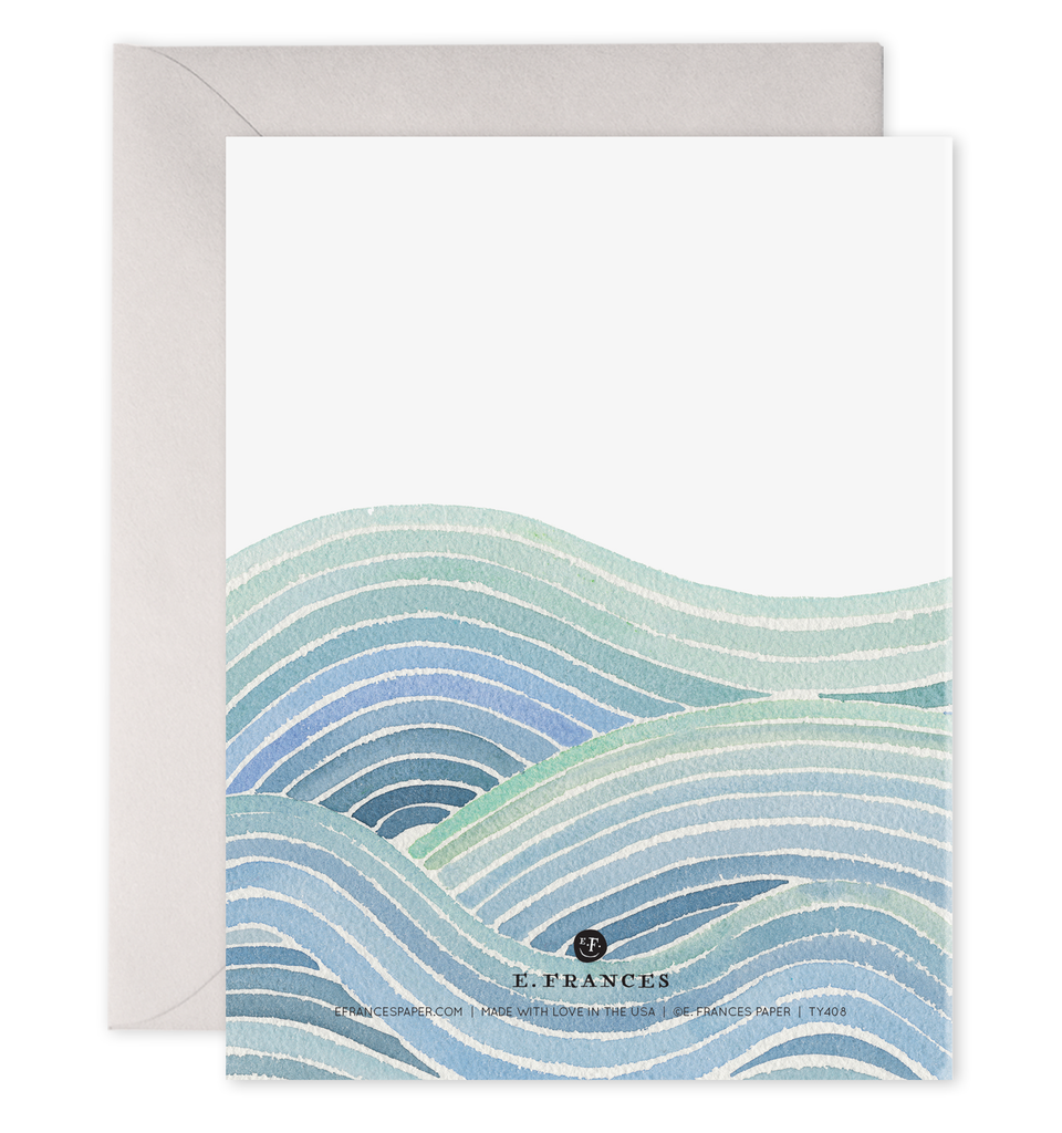 Ocean of Thanks Greeting Card E. Frances Paper