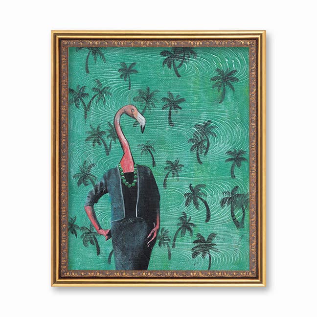 Flamingo Lady 8x10" Art Print
