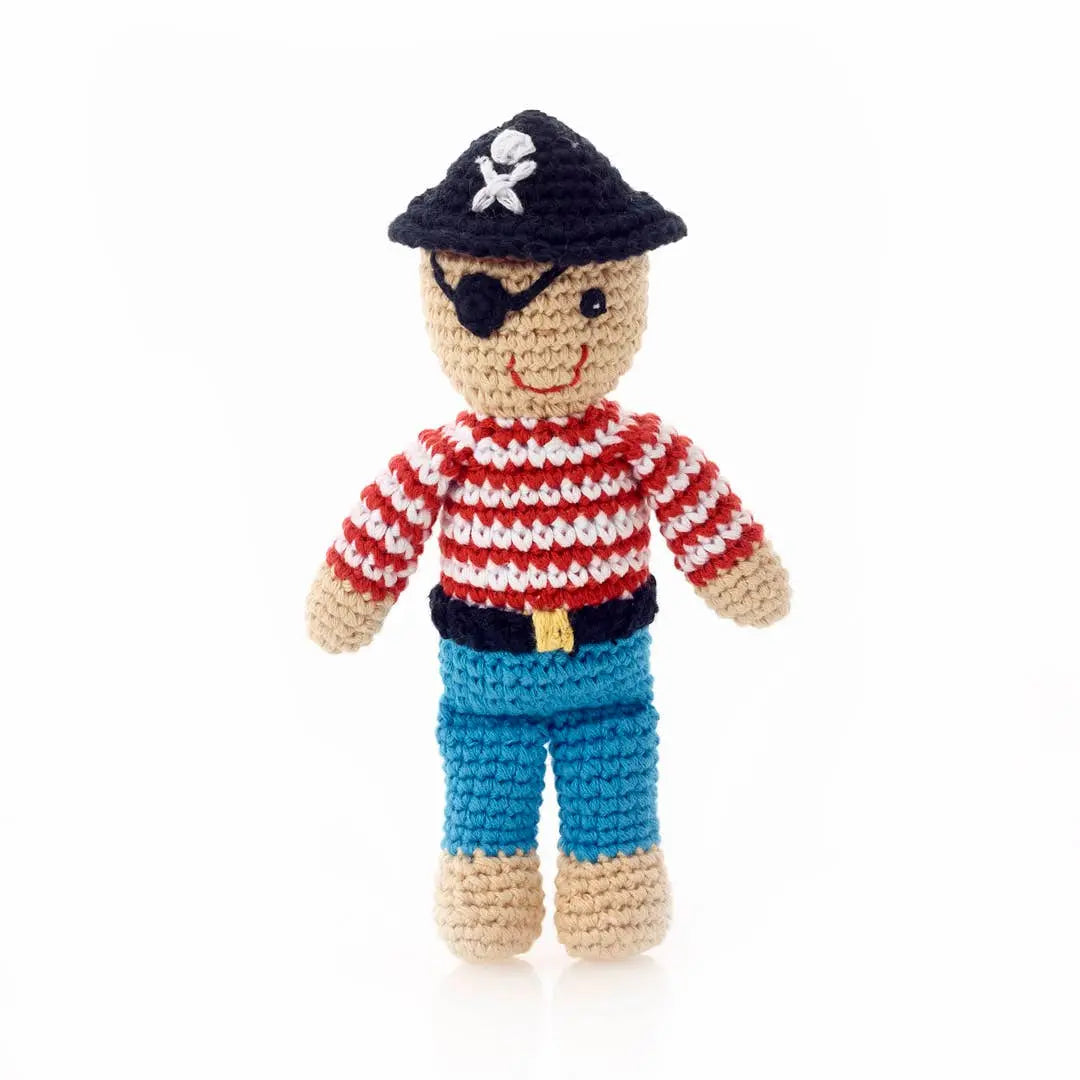 Handmade Pirate Rattle – A Swashbuckling Friend Pebble