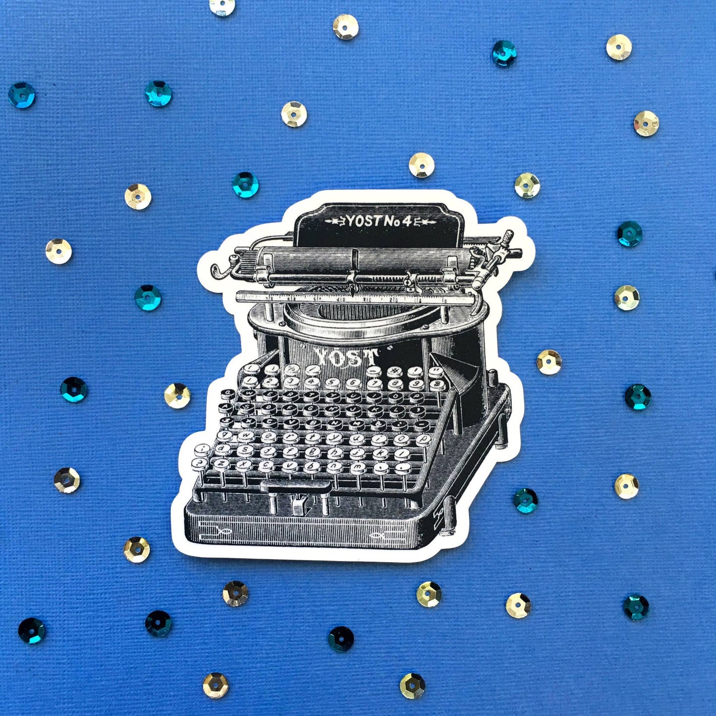 Antique Typewriter Vinyl Sticker