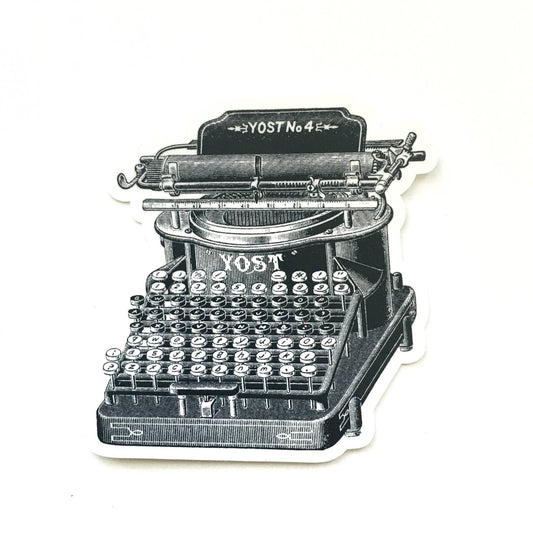 Antique Typewriter Vinyl Sticker