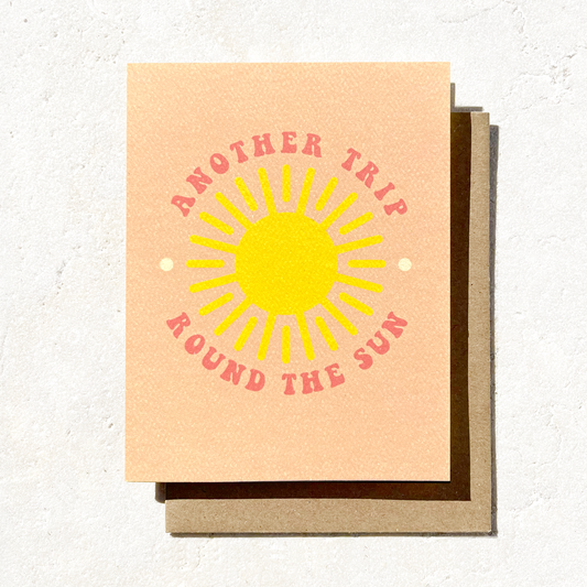 Another Trip Around Sun | Boho Birthday Card | Sun Card