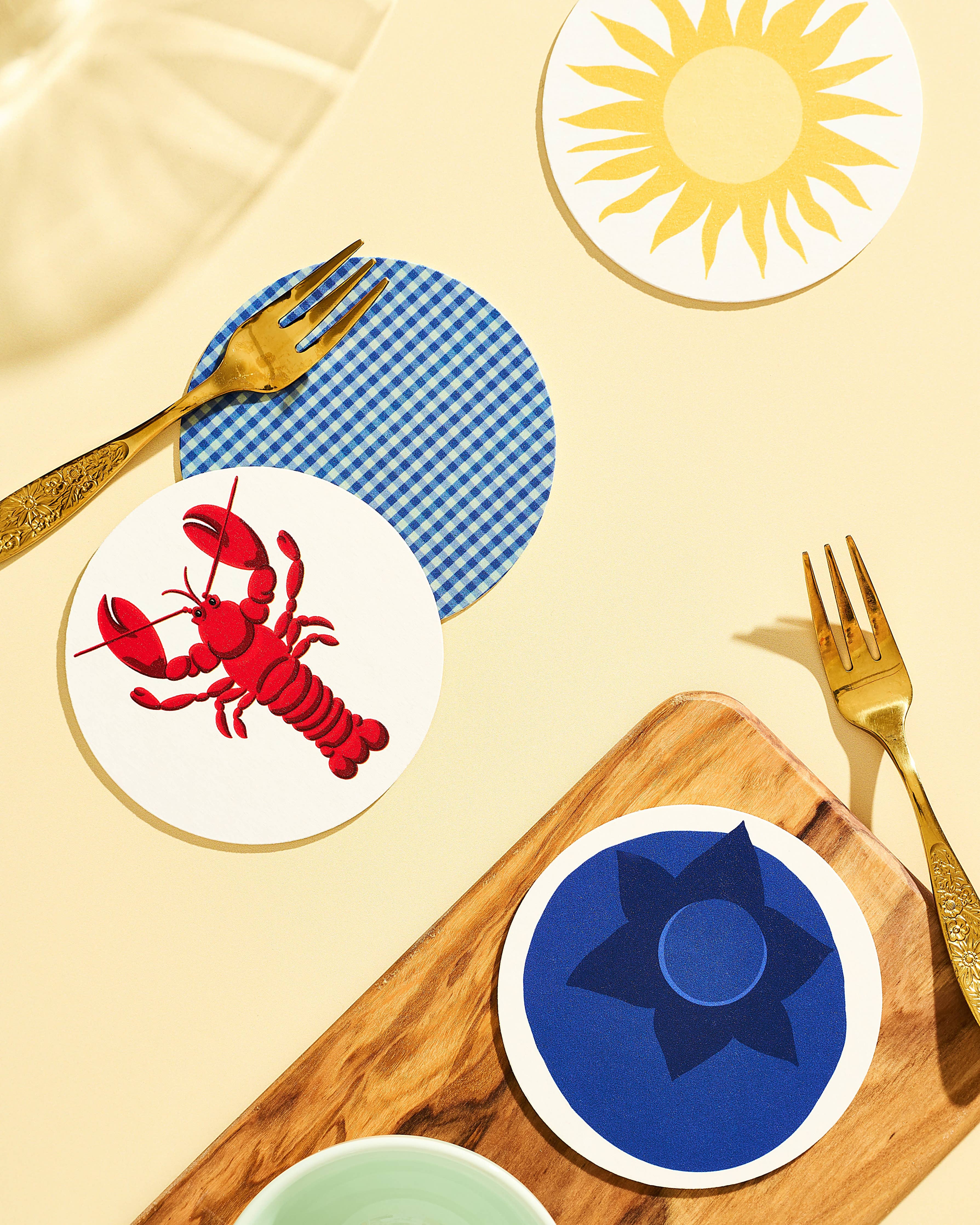 Golden Sun Coasters - Set of 4 One & Only Paper