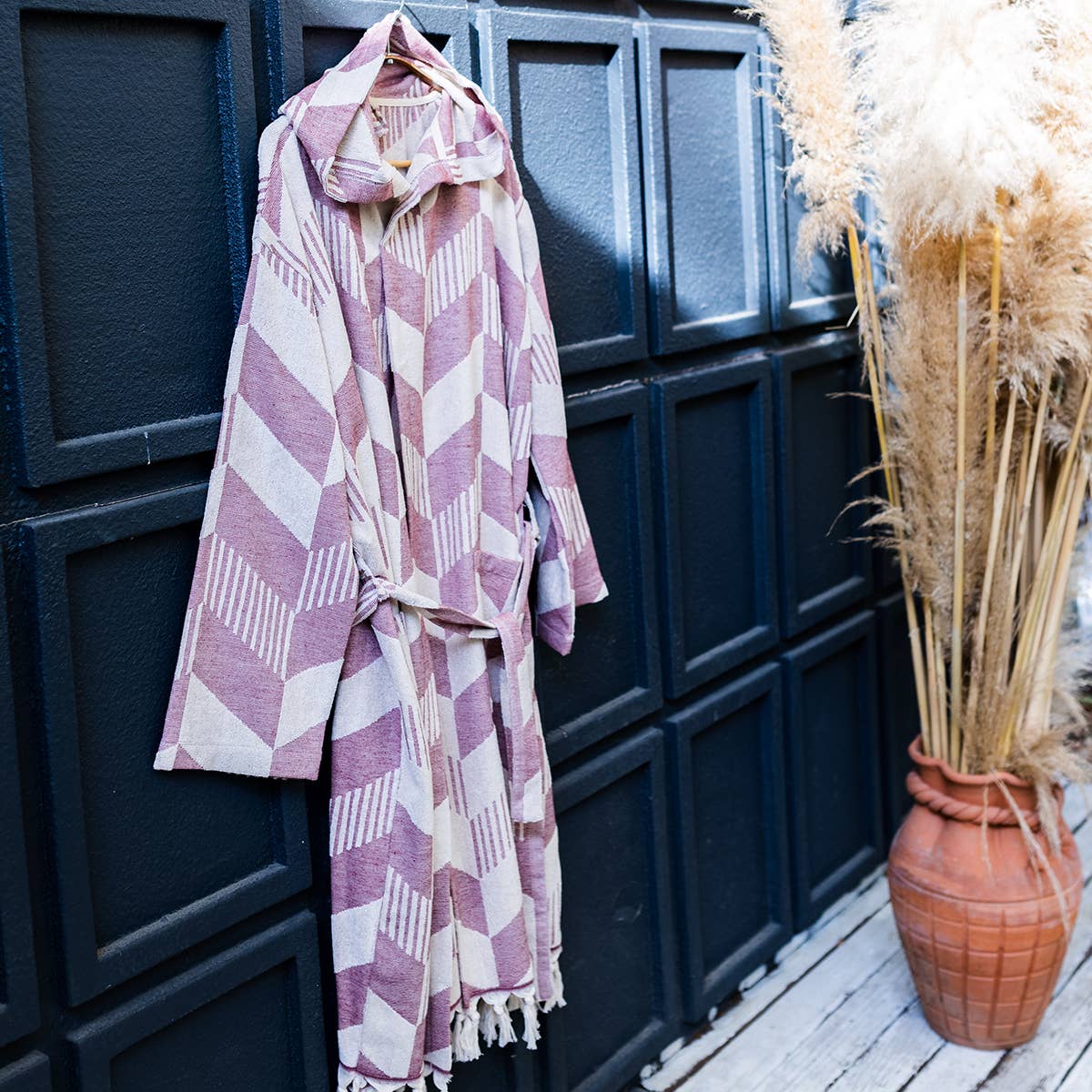 Raised Terry Bathrobe Turkish Cotton Light Weight Quick-dry